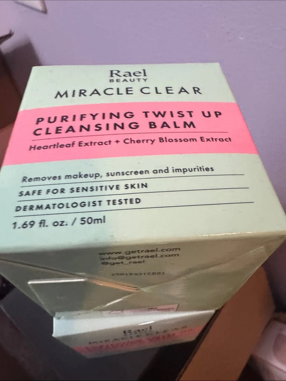NIB (2) Rael Miracle Clear Purifying Cleansing Balm